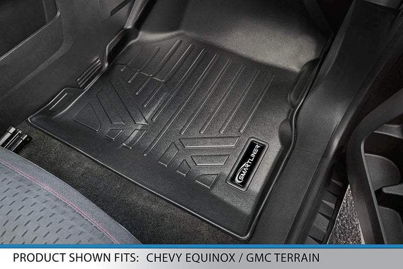 SMARTLINER Custom Fit Floor Mats 2 Row Liner Set for 2010-2011 GMC Terrain - Image 3